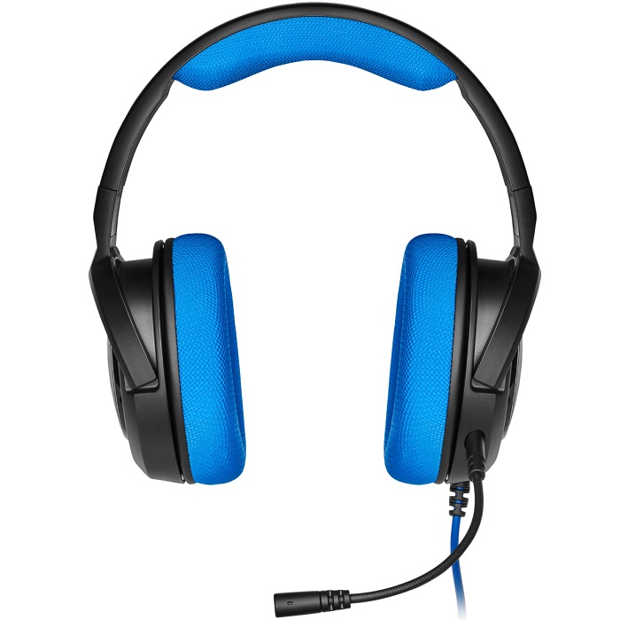 Diadema Corsair HS35 Stereo Gaming Headset 3.5mm Azul CA-9011196-NA