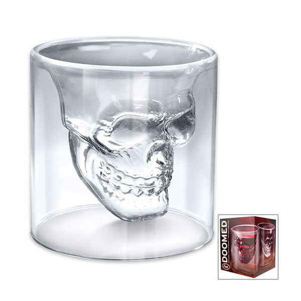 Shot De Cristal Craneo de Calavera Bebidas 75ml 2.5 Oz 