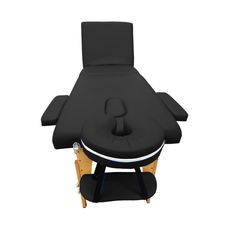 Cama Masaje Plegable 3 Secciones Spa Tatuaje Tattoo Salon Negro