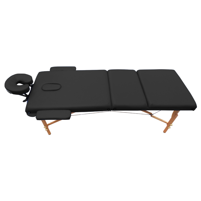 Cama Masaje Plegable 3 Secciones Spa Tatuaje Tattoo Salon Negro