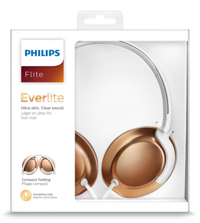 Philips Audífonos Everlite Oro Rosado SHL4805RG/27