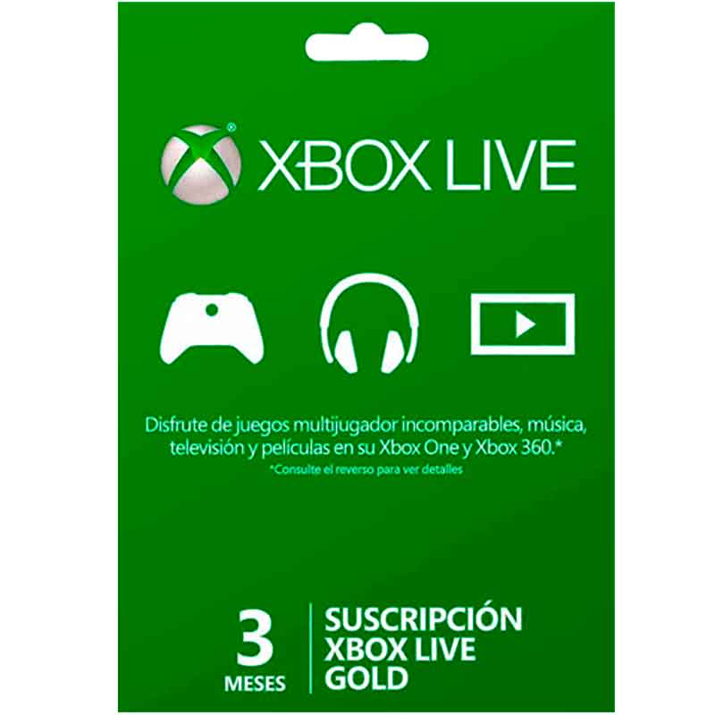 Tarjeta de Suscripción MICROSOFT XBOX Live Gold 3 Meses ESD 3D5-00006