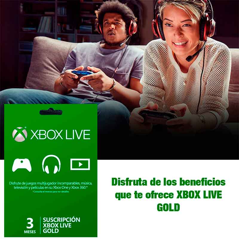 Tarjeta de Suscripción MICROSOFT XBOX Live Gold 3 Meses ESD 3D5-00006