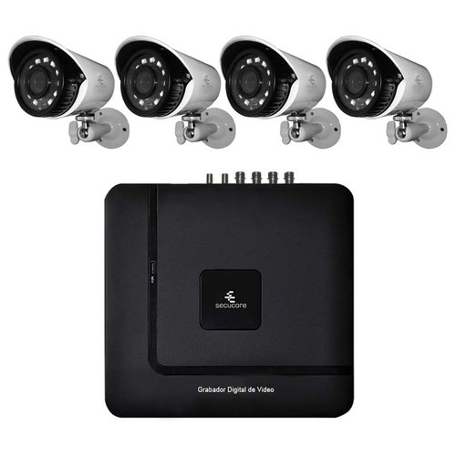 Kit Cctv Video Vigilancia 4 Cámaras Ahd Alta Definición 1080p Dvr Seguridad Circuito Cerrado