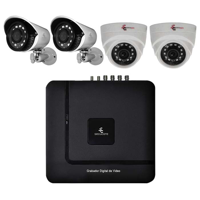 Kit Cctv Circuito Cerrado Vigilancia 4 Camaras Ahd 1080P 2Mp