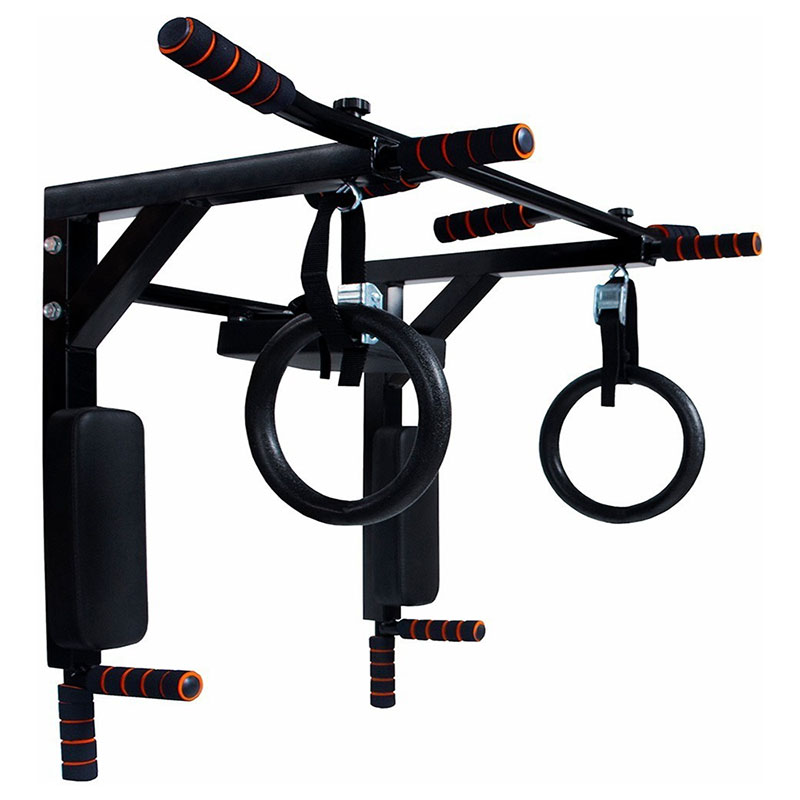 Barra Dominadas Aros Fondos Abdomen Gym Fitness Box Pared