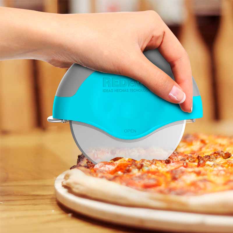 Redlemon Cortador de Pizza Ergonómico con Cubierta de Protección, Fabricado en Acero Inoxidable, Desarmable y Fácil de Lavar, Afilado