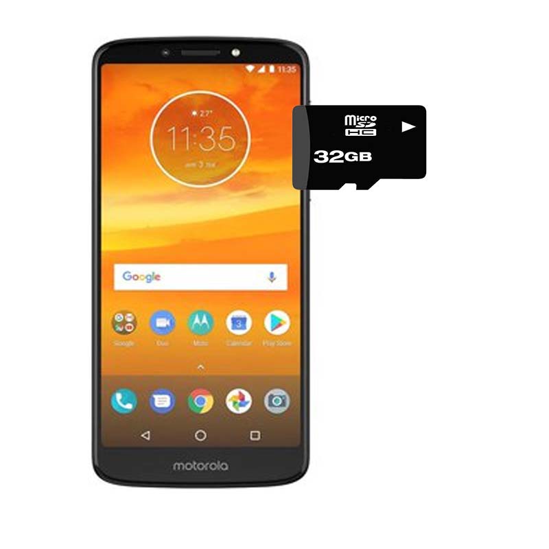 Celular Motorola Moto E5 Plus 32Gb 3Gb Ram Negro Dual Sim - Xt1924-3-Desbloqueado + Micro Sd 32Gb