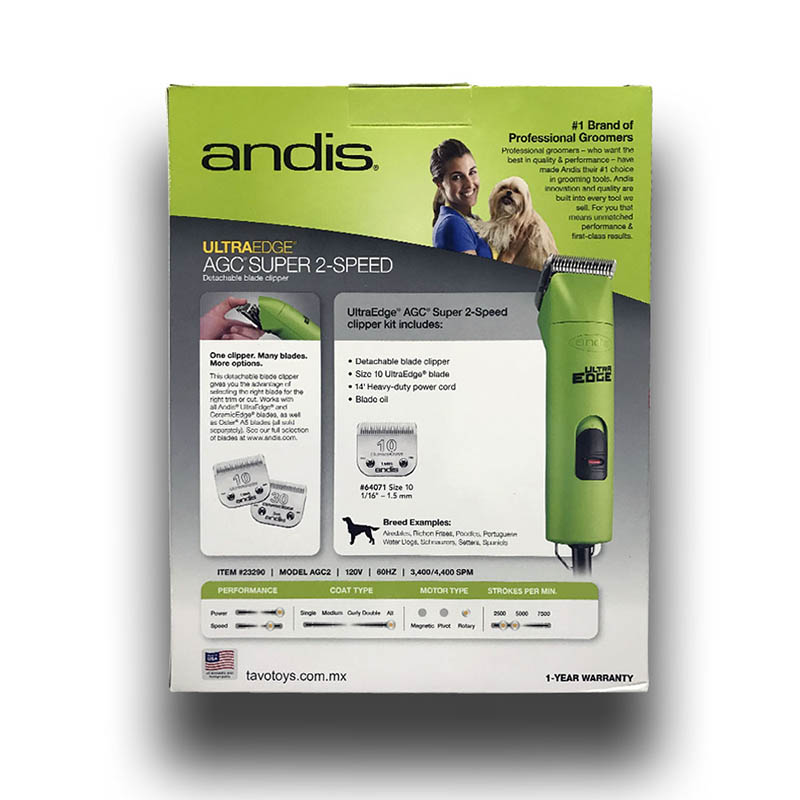 Maquina Andis Rasuradora Para Perros Verde 2 Vel Estetica Canina