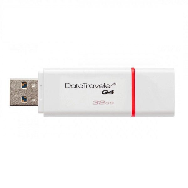 Memoria USB Kingston DataTraveler I G4, 32GB, USB 3.0, Rojo/Blanco