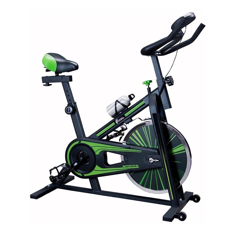 Bicicleta Fija Spinning Profesional 10kg Fitness Cardio Gym Verde Centurfit