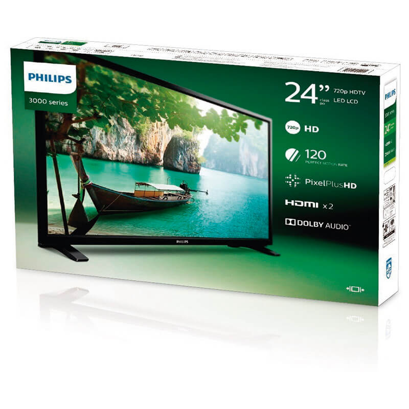 Tv Monitor De 24 Pulgadas Philips 720p Hd Hmdi Usb  Antena Auxiliar REACONDICIONADA