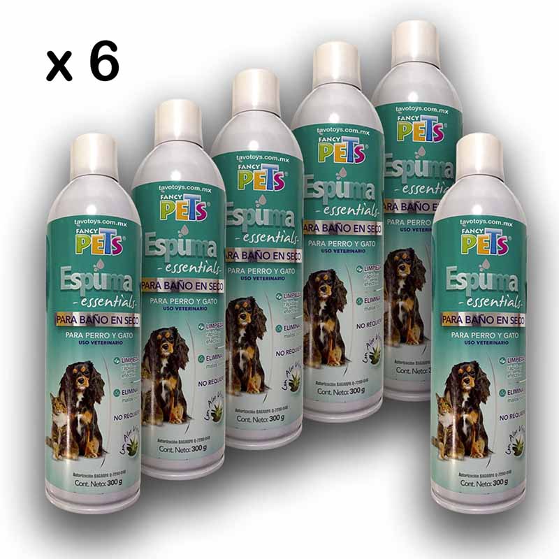 Espuma Seca 6 Piezas Para Perro Baño En Seco Limpieza Quitaolor