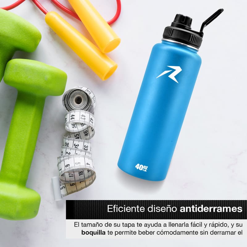 Redlemon Termo de Acero Inoxidable con Aislamiento Térmico para Agua Fría o Caliente, de 40 Oz (1.2 Litros)