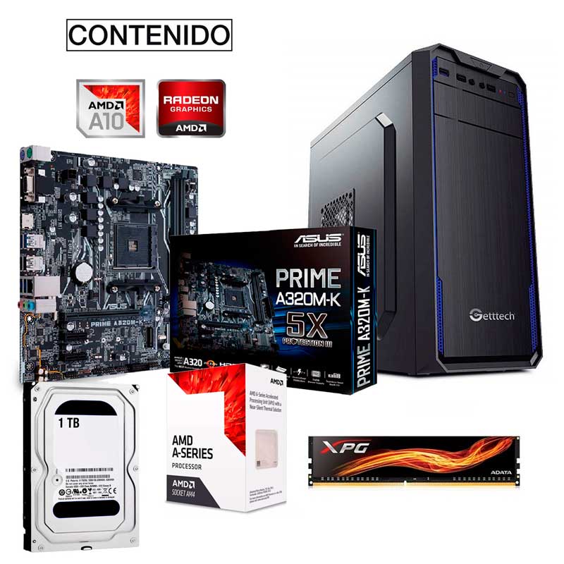 Xtreme Pc Gamer Radeon R7 Amd A10 9700 8gb 1tb Monitor Led 19.5
