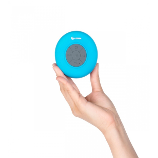 Bocina Bluetooth STEREN resistente al agua color azul modelo BOC-862