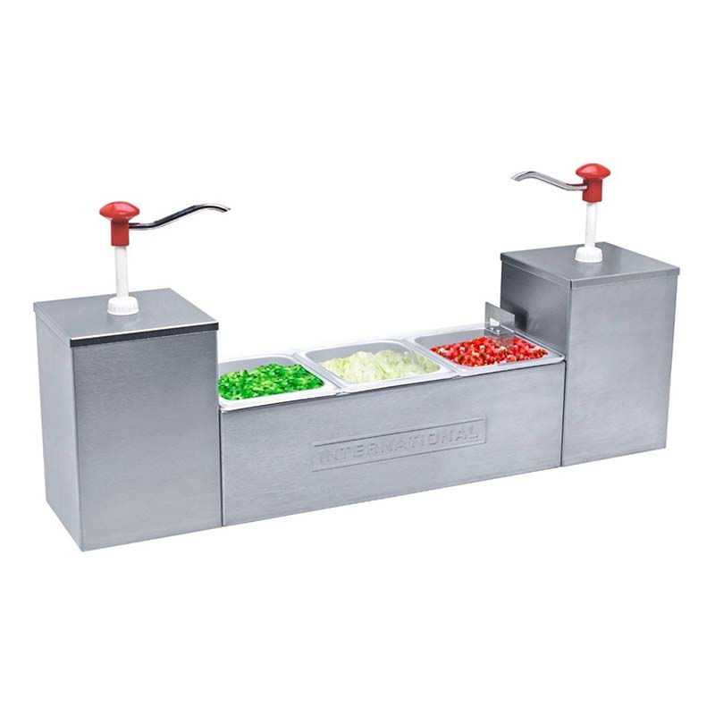 Dispensador Catsup Mostaza Acero Inox International Snacks