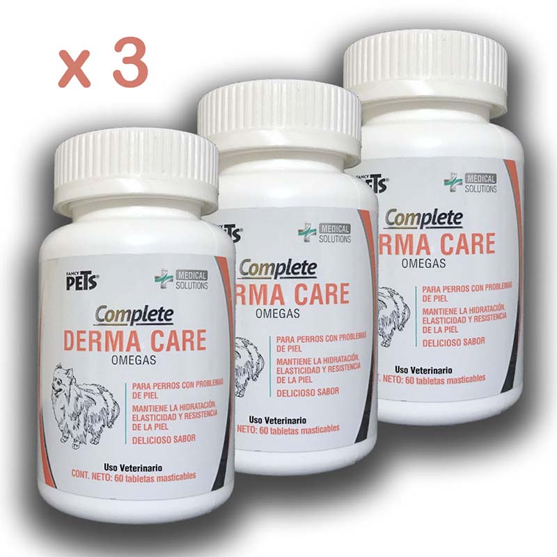 Omegas Acidos Grasos Para Perro 3 Frascos De 60 Tab Masticables Salud Pelaje Y Piel