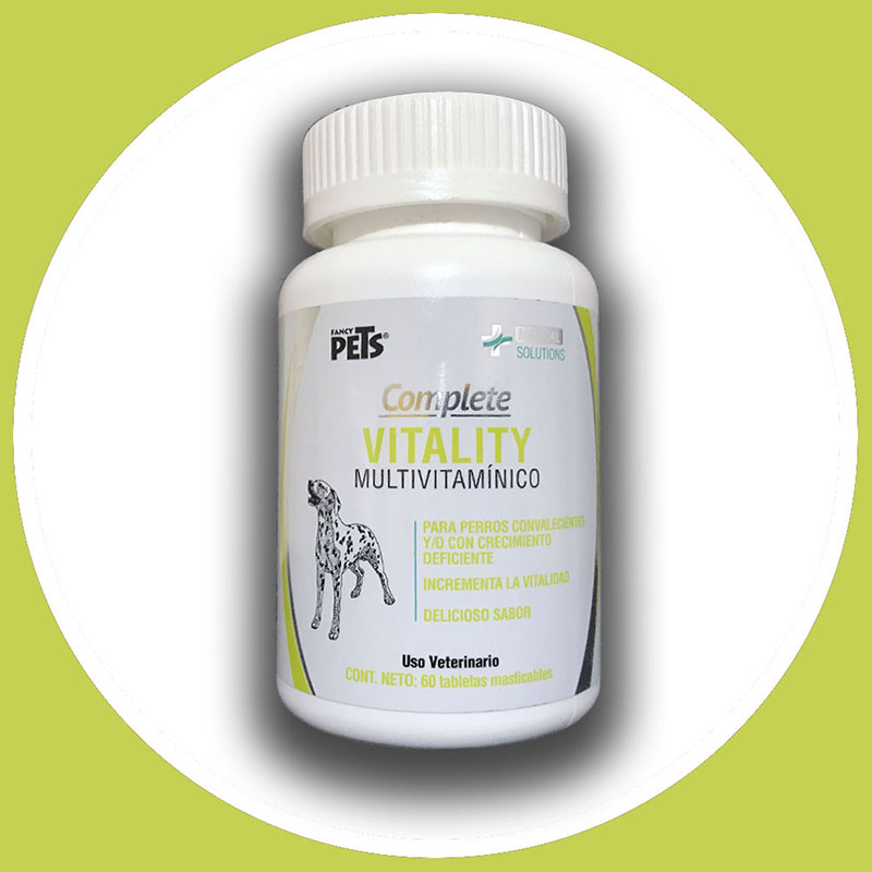 Multivitaminico Para Perro Frasco 60 Tabletas Masticables Complemento Vitaminas Para Perro