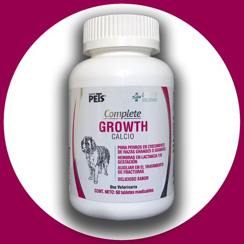 Calcio Para Perro 3 Frascos 60 Tabletas Masticables Complemento Huesos Perros