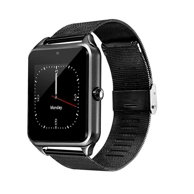 Smartwatch reloj celular  correa Metalica de acero inoxidable con cámara fotográfica touch screen 
