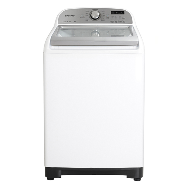 Lavadora automática Daewoo de 19 Kg con bajo consumo de agua y energía color blanco modelo DWF-DG1B386CSW1