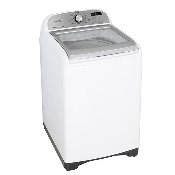 Lavadora automática Daewoo de 19 Kg con bajo consumo de agua y energía color blanco modelo DWF-DG1B386CSW1