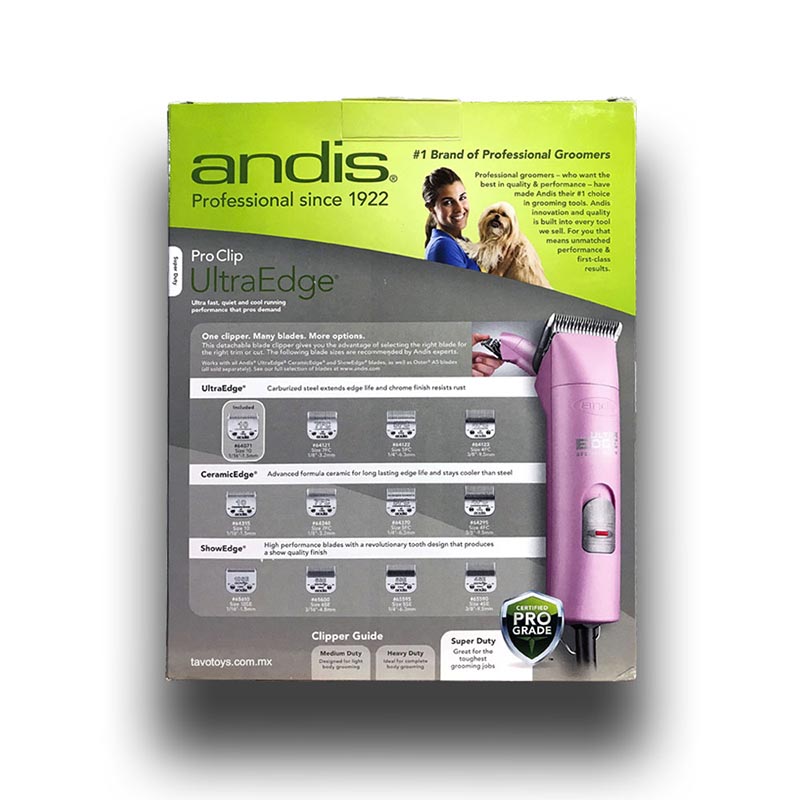 Maquina Andis Rasuradora Para Perros Rosa 2 Velocidades Estetica Canina Profesional Cortadora