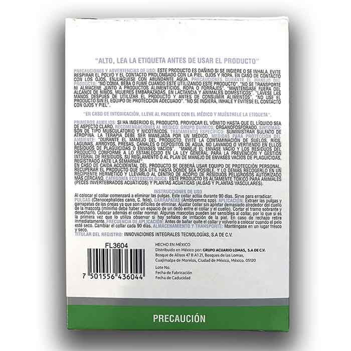 Collar Antipulga Antigarrapata Para Perro Grande 64 Cms Largo 4 Pzas Collar Insecticida