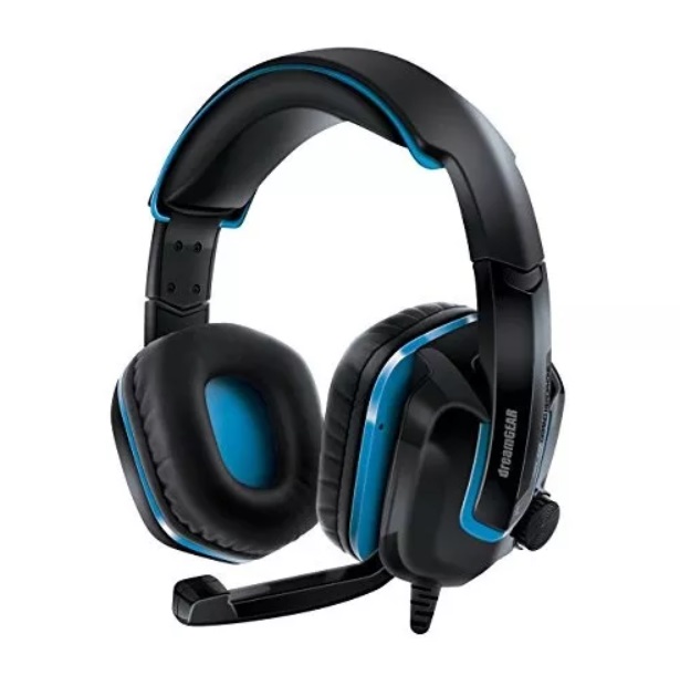 Audífonos De Diadema Con Microfono Para Videojuegos Negros con Azul Modelo GRX-440 Marca DREAMGEAR 
