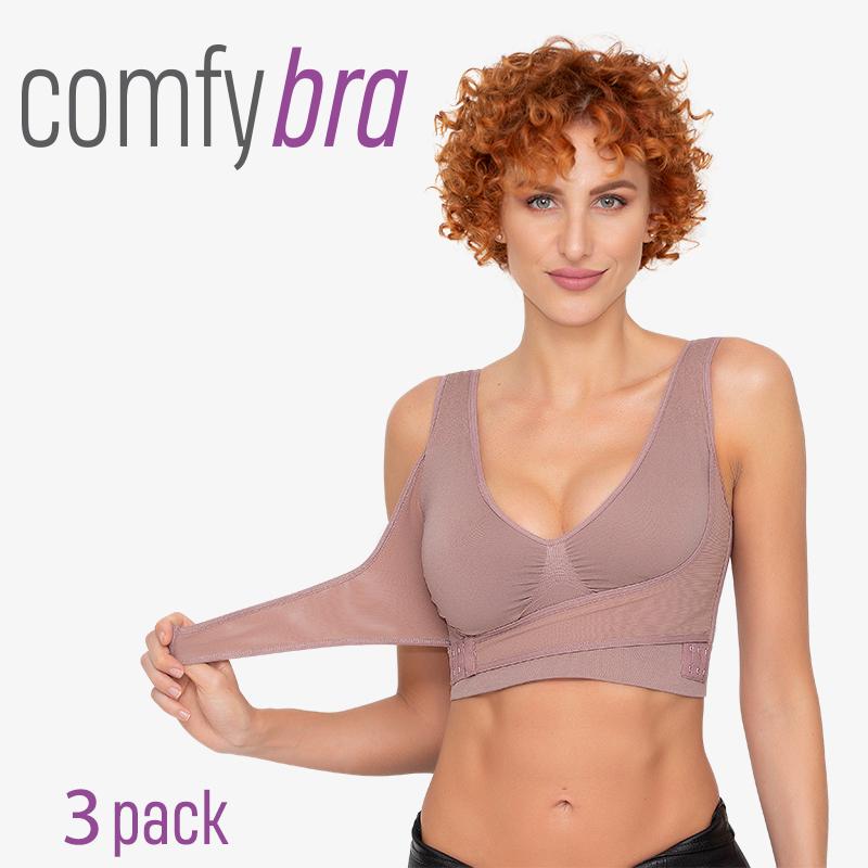 Brassiere Comfy Bra 3 pzs Cv Directo Comodo Ajustable Grande