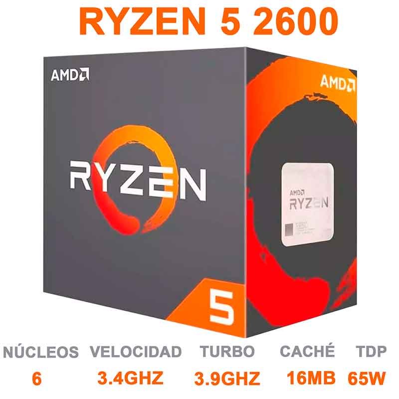 Procesador AMD RYZEN 5 2600 3.4Ghz 6 Cores Socket AM4