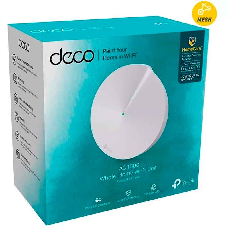 Access Point TP-LINK DECO M5 AC1300 Dual Mesh Wifi 1-Pack 1300Mbps 