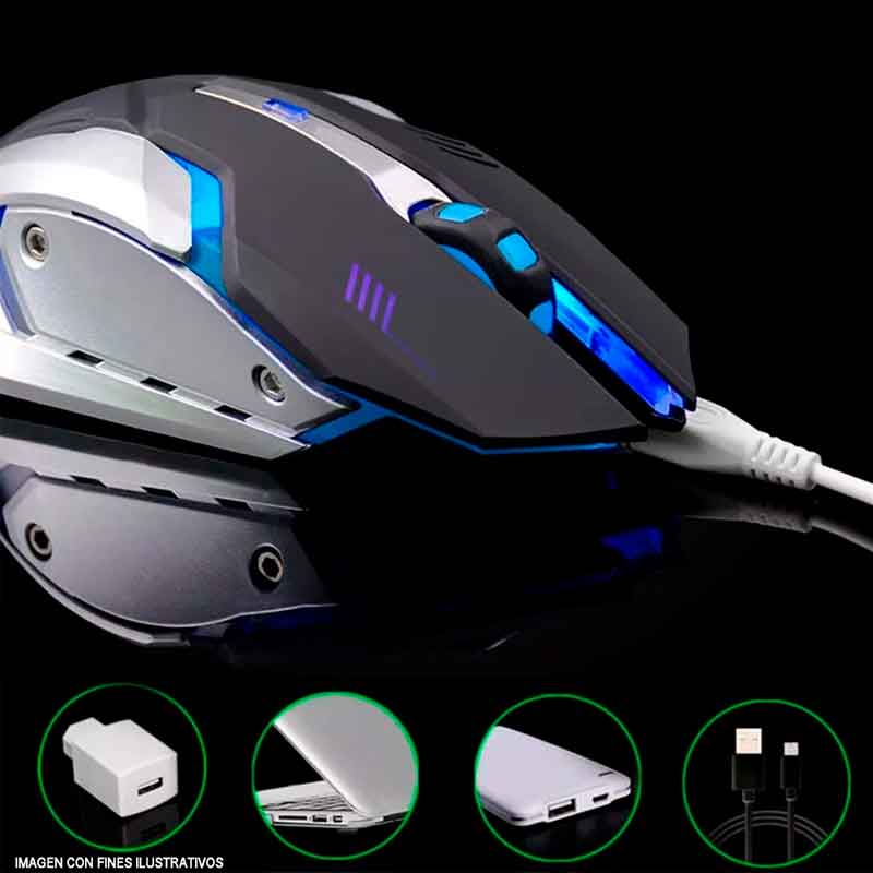 Mouse Gaming Ziyou Lang Recargable X7 Inalámbrico Usb