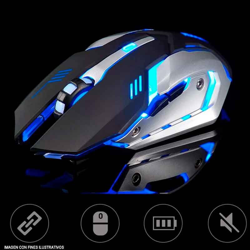 Mouse Gaming Ziyou Lang Recargable X7 Inalámbrico Usb