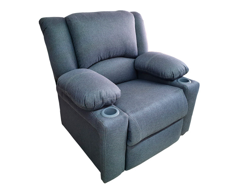 RECLINABLE SHERATON CURRY GRIS ESPACIO MUEBLES .