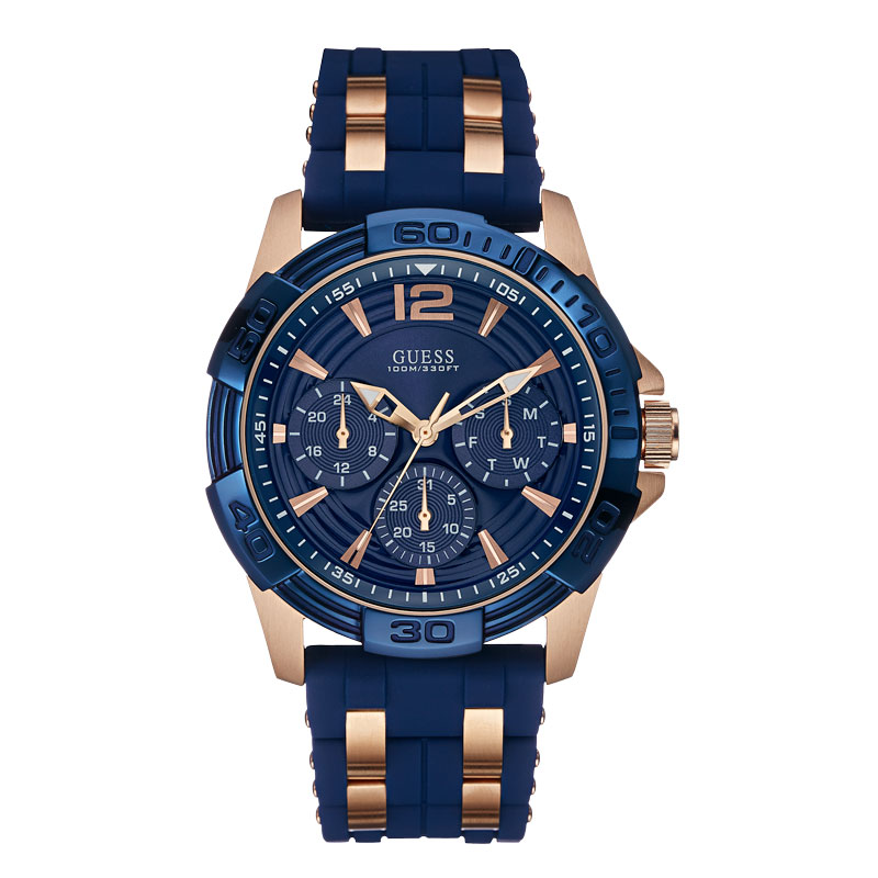 RELOJ GUESS OASIS CAB AZUL/OROROS