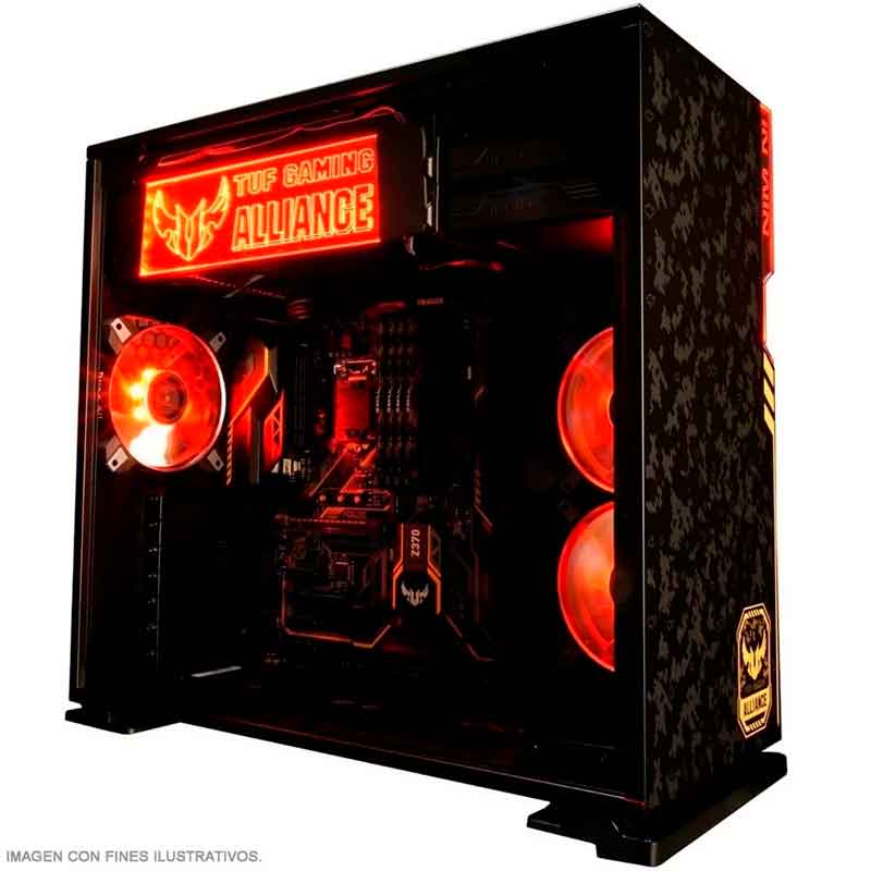 Gabinete Gamer IN WIN 101 TUF GAMING RGB Media Torre Cristal Templado 