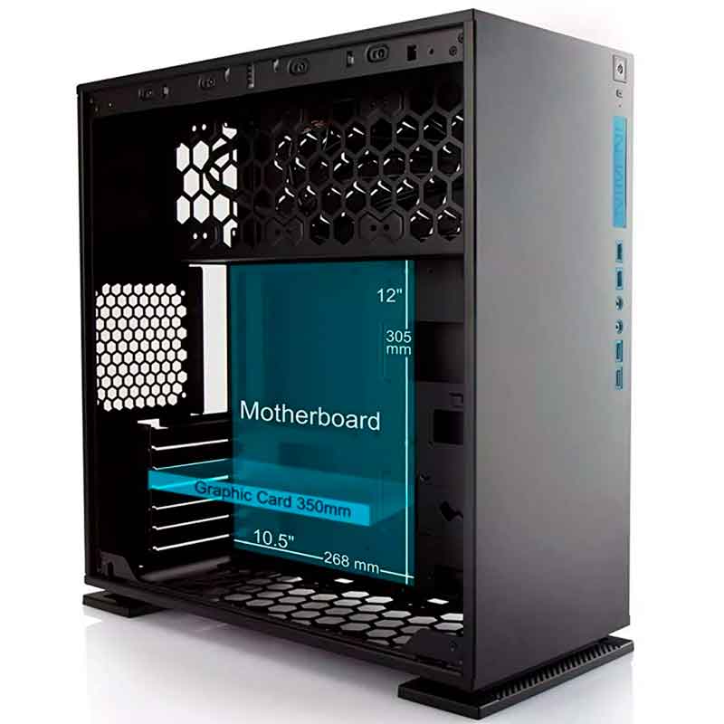 Gabinete Gamer IN WIN 303 BLACK ATX Media Torre Cristal Templado USB 3.0 