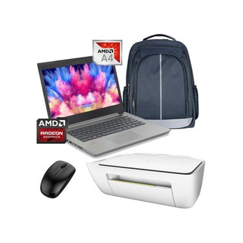 Laptop Lenovo Ideapad 330-14AST AMD A4-9125 500GB Ram 4gb +MOCHILA+IMPRESORA +MOUSE- Negro