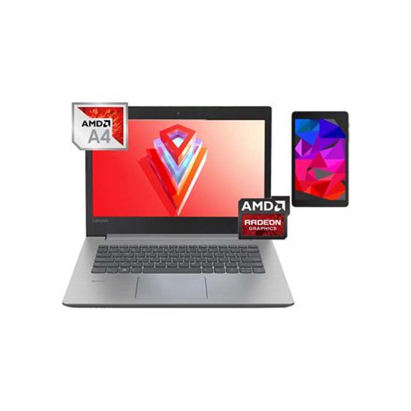 Laptop Lenovo Ideapad 330-14Ast Amd A4-9125 500Gb Dd 4Gb Ram + Tablet - Gris