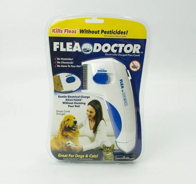 Cepillo Peine Quita Pulgas Electrico Para Perro O Gato Mata Pulgas Garrapatas Flea Doctor Peine Mascota