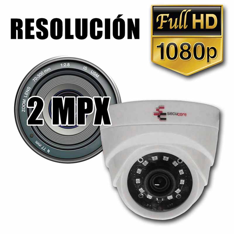 Camara Cctv Domo Video Ahd 2 Mp 1080p VIgilancia Seguridad