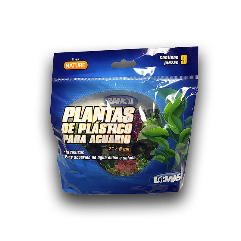 Plantas Para Acuario Artificiales Plasticas Decorativas 5 Cm 9 Pzs