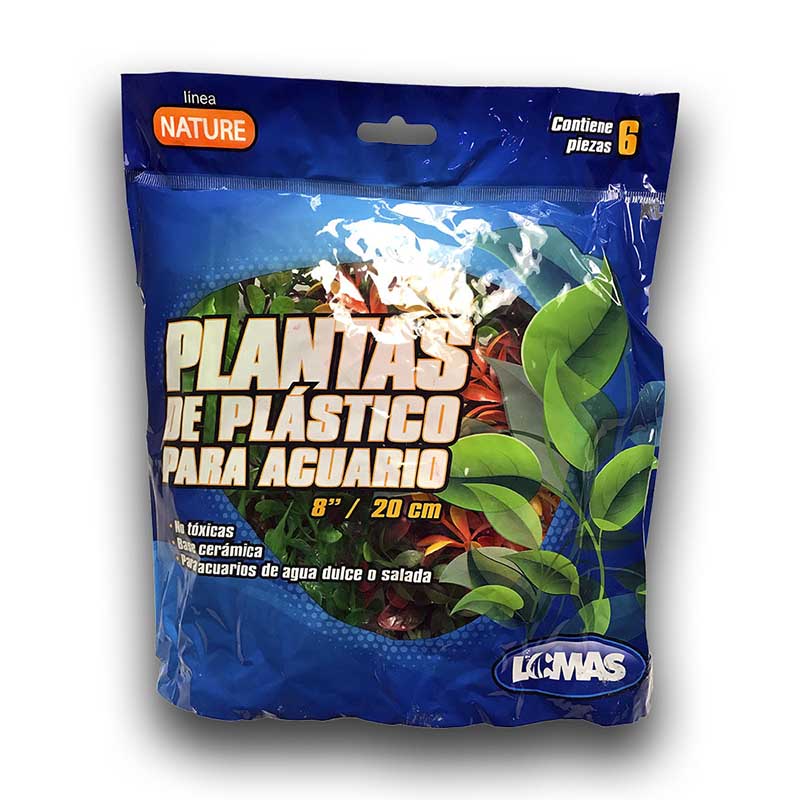 Plantas Para Acuario Artificiales Plasticas Decorativas 20 Cm 6 Pzs