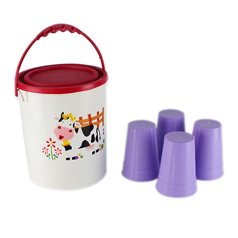 Bote 4 Litros Con Tapa y Asa - Incluye 4 vasos - FoodKeepers