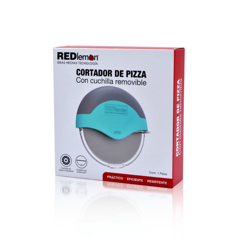 Redlemon Cortador de Pizza Ergonómico con Cubierta de Protección, Fabricado en Acero Inoxidable, Desarmable y Fácil de Lavar, Afilado