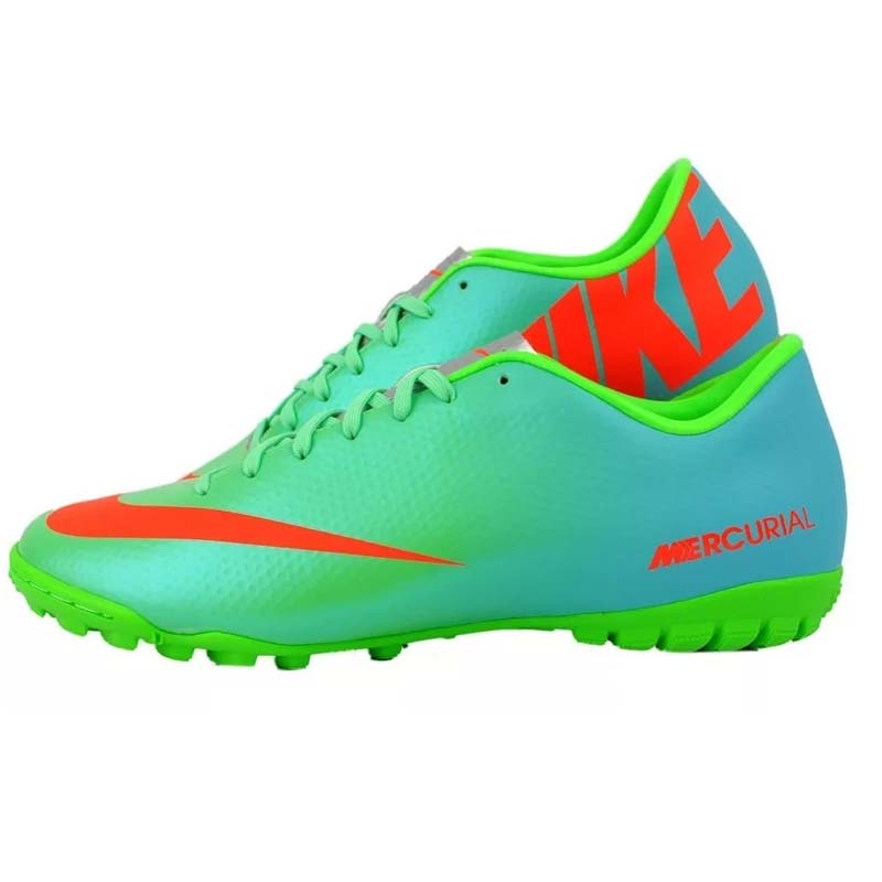 tenis nike mercurial azul verde
