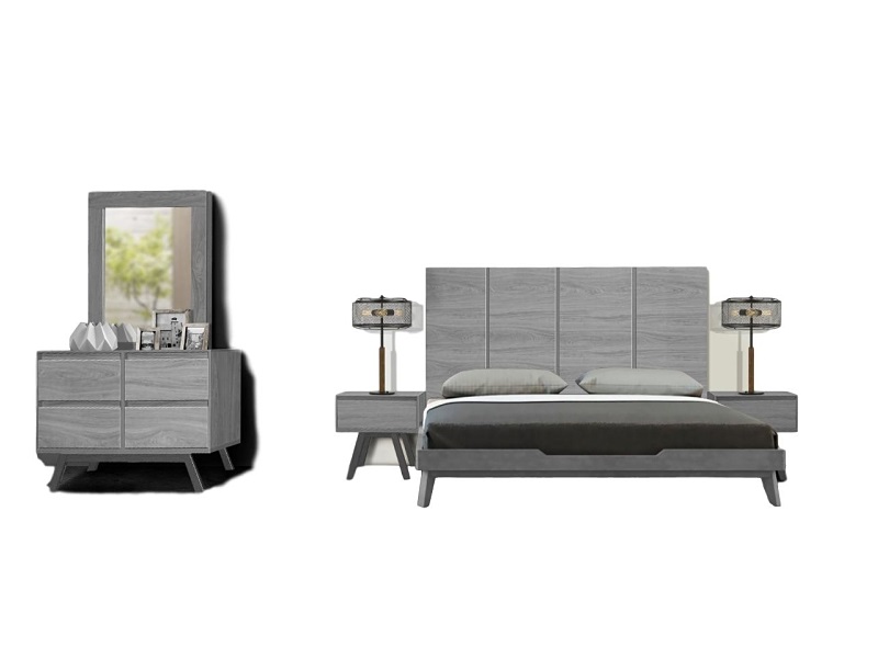 Recamara Patricia 5 Piezas Gris - Kessa