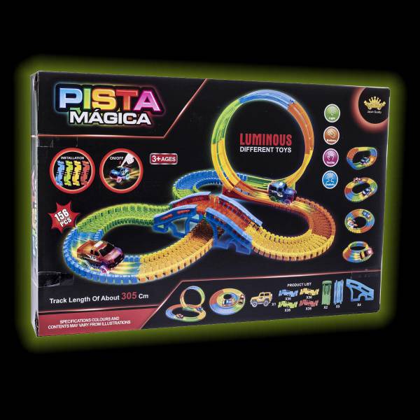 My Pista Carreras 156 Pcs 8586 Neon Armable Niños Juguetes